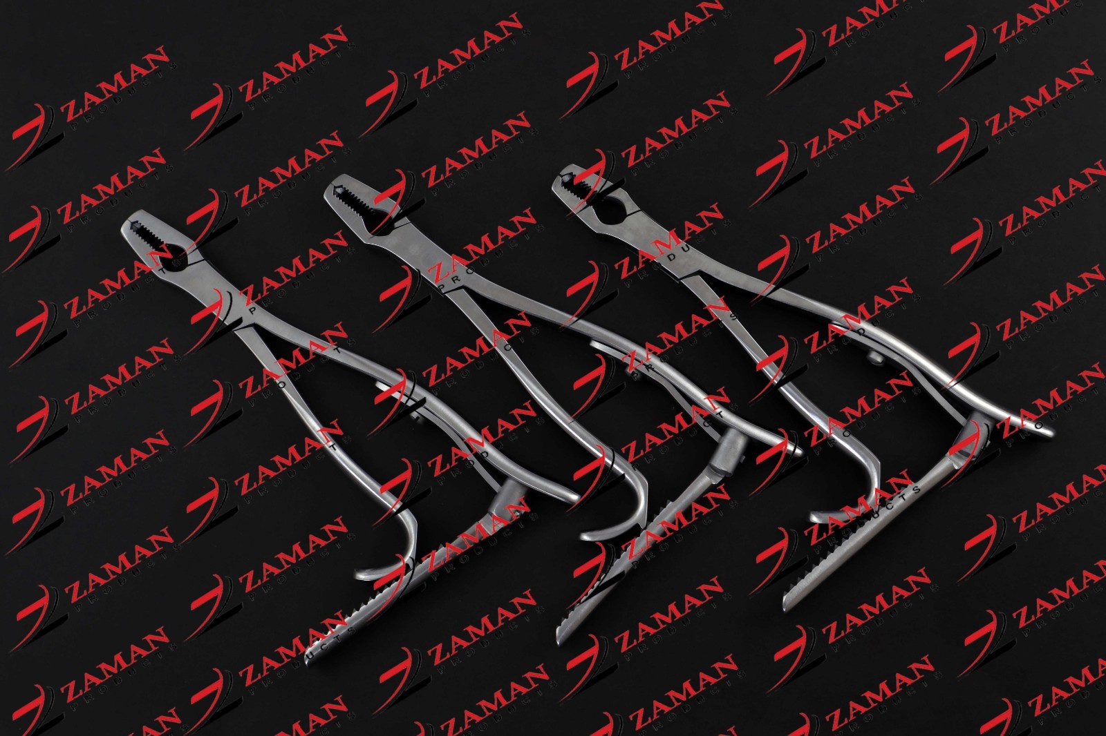 Kern Bone Holding Forceps 15,17,21 CM With Ratchet Bar Orthopedic Instrument Zp