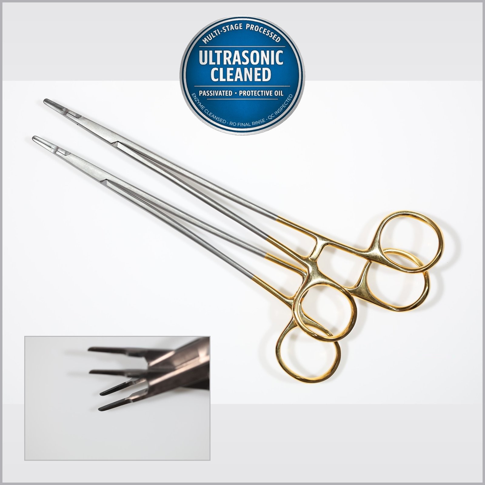 2x Codman 36-2024 Classic Plus Rubio Needle Holder, Str, Serrated, TC, 7-1/2in