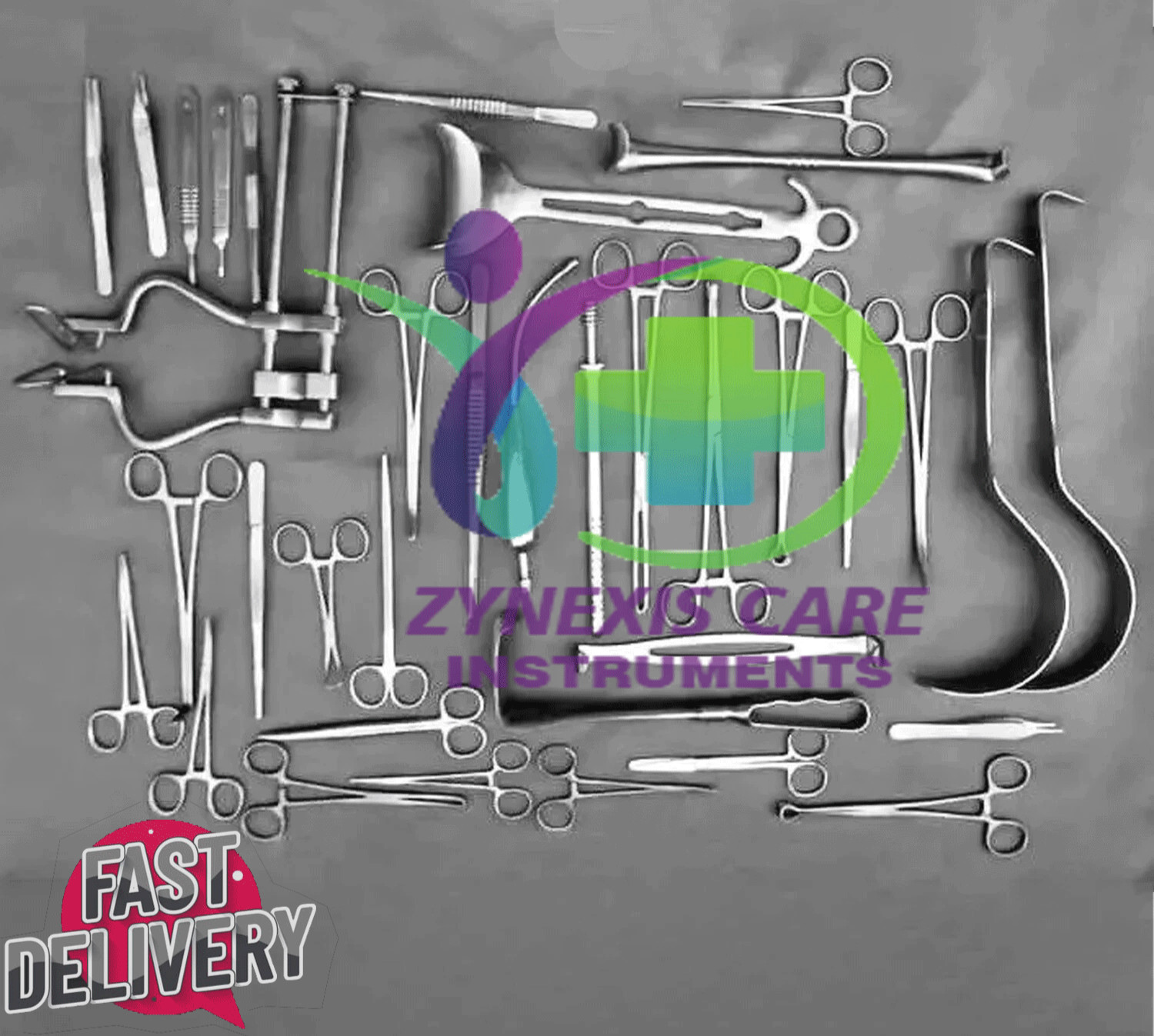 General Surgery Basic Laparotomy Surgical Instruments 34 PCS Set
