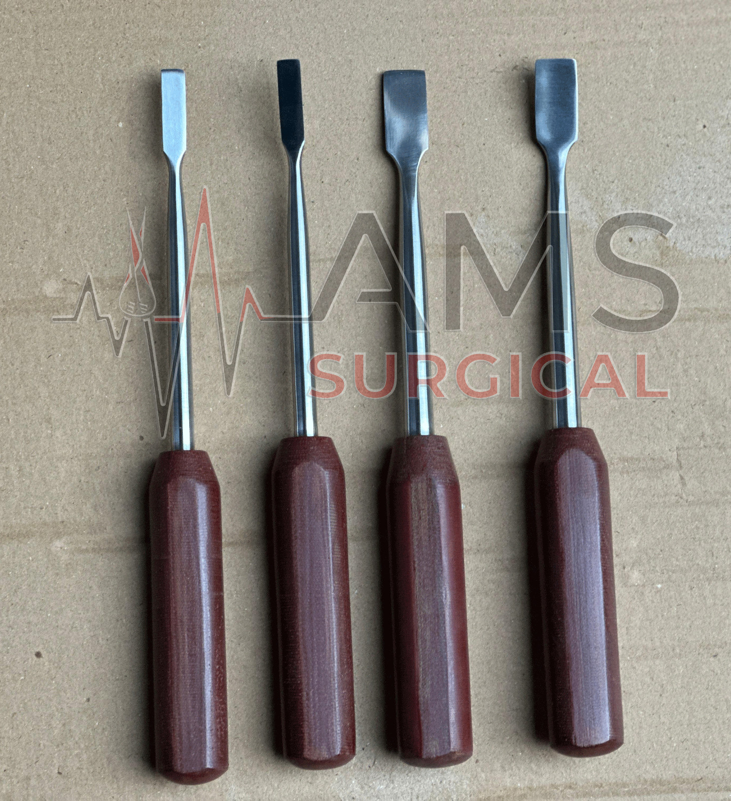 Professional Periosteal Elevator Curved With Fiber Handle 4 PCS Set