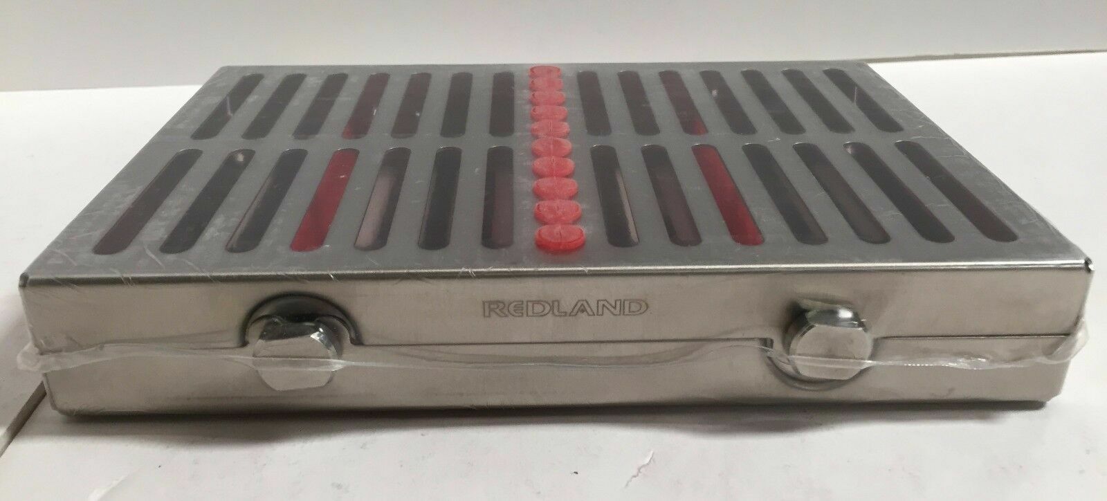 Dental Surgical 10 Instruments Sterilization Cassette Holder Case Red