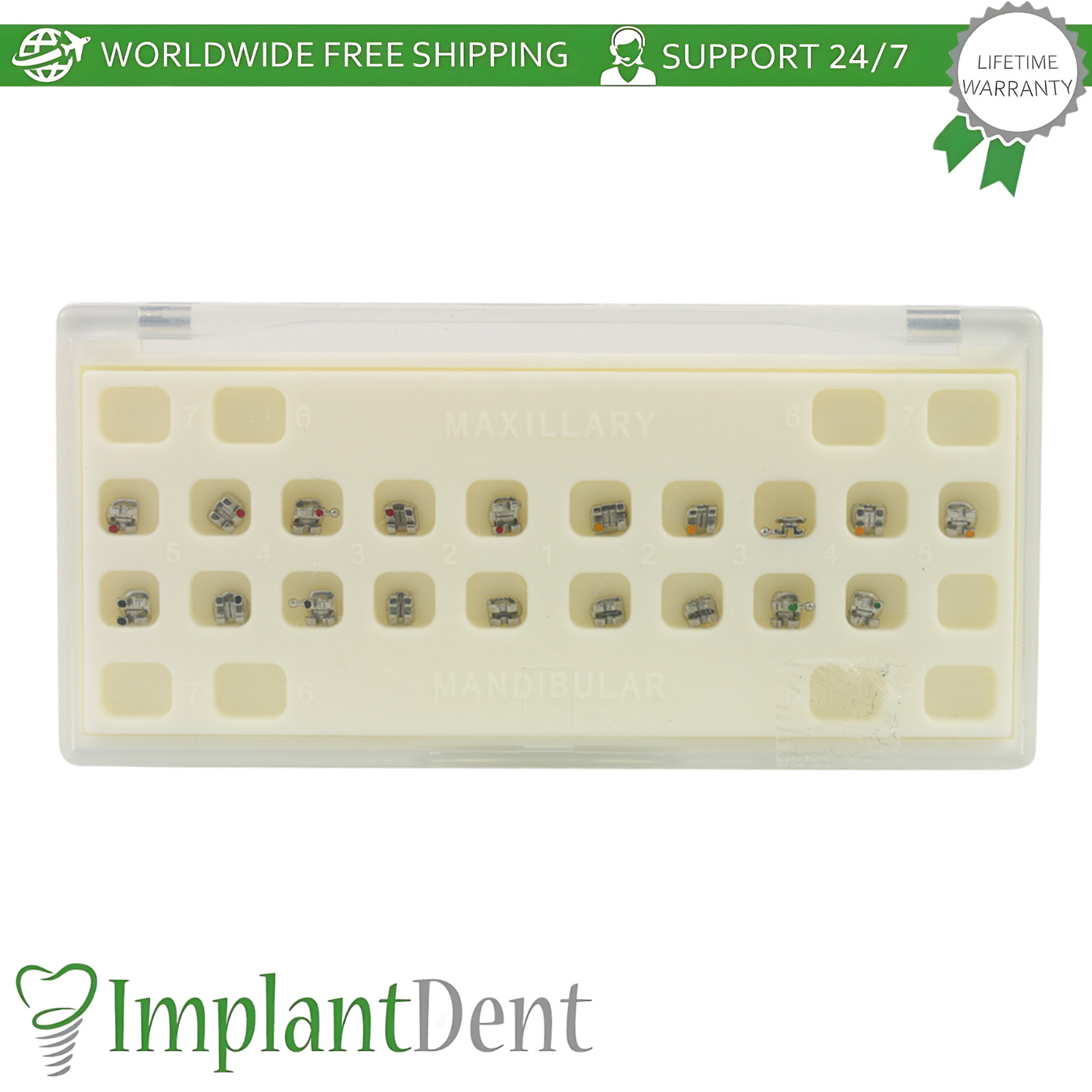 MBT Dental System Mini Metal Brackets 0rthodontic Kit Crowded Teeth Correction