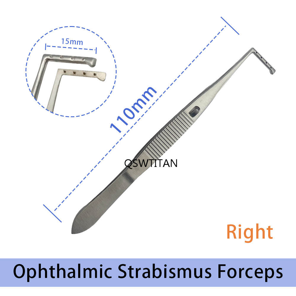 1pc Ophthalmic Strabismus Forceps Tweezers Right Left Ophthalmic Instruments