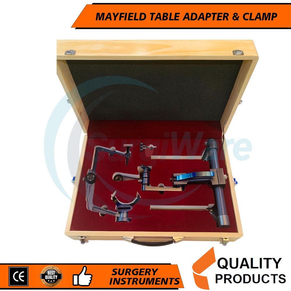 Mayfield Spine Surgery Table Adaptor with Skull Clamp Black Coating
