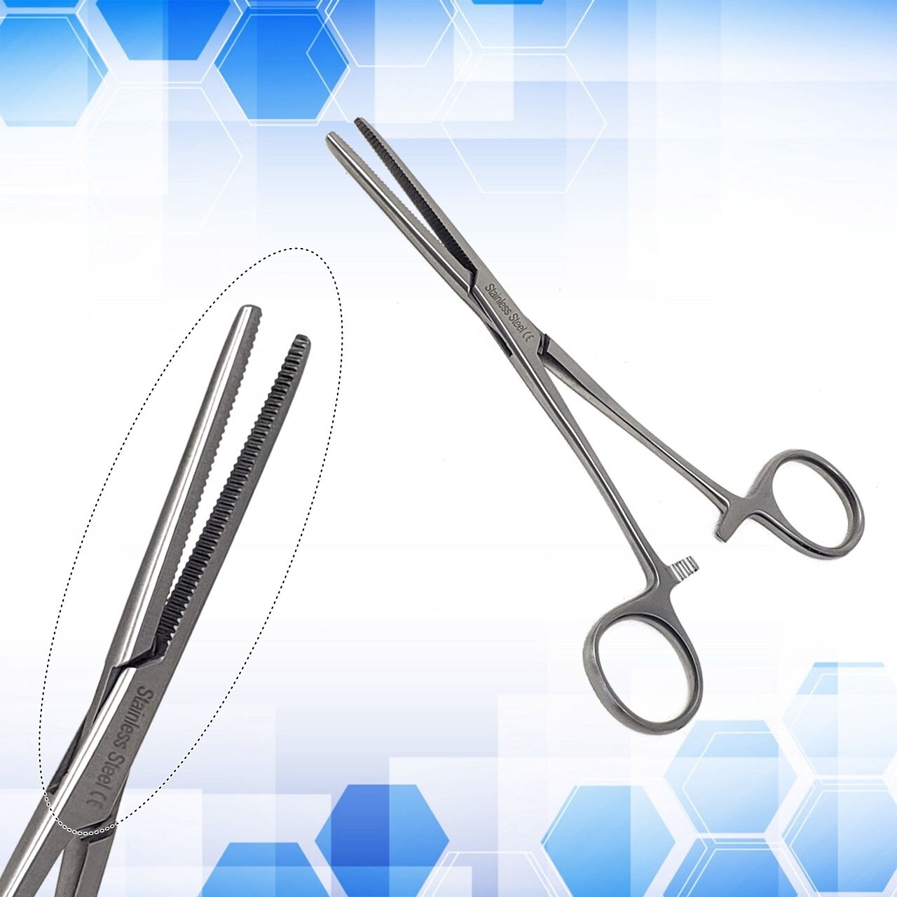PREMIUM Quality Hemostat Locking Forceps 6.25″ STRAIGHT Surgical Stainless CE