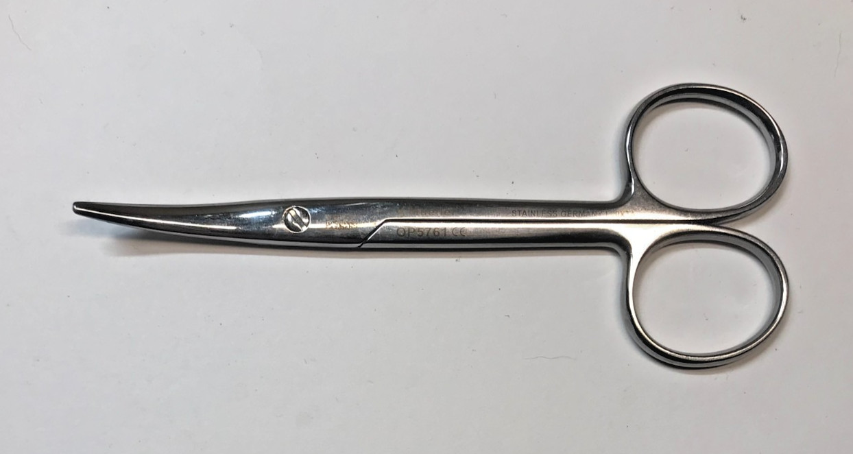 V. Mueller OP5761 Opthalmic Enucleation Scissors Curved 4.75″