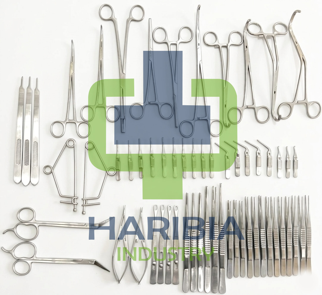 Major Vascular Surgery Specialty Surgical Instrument Set of 61 Pcs