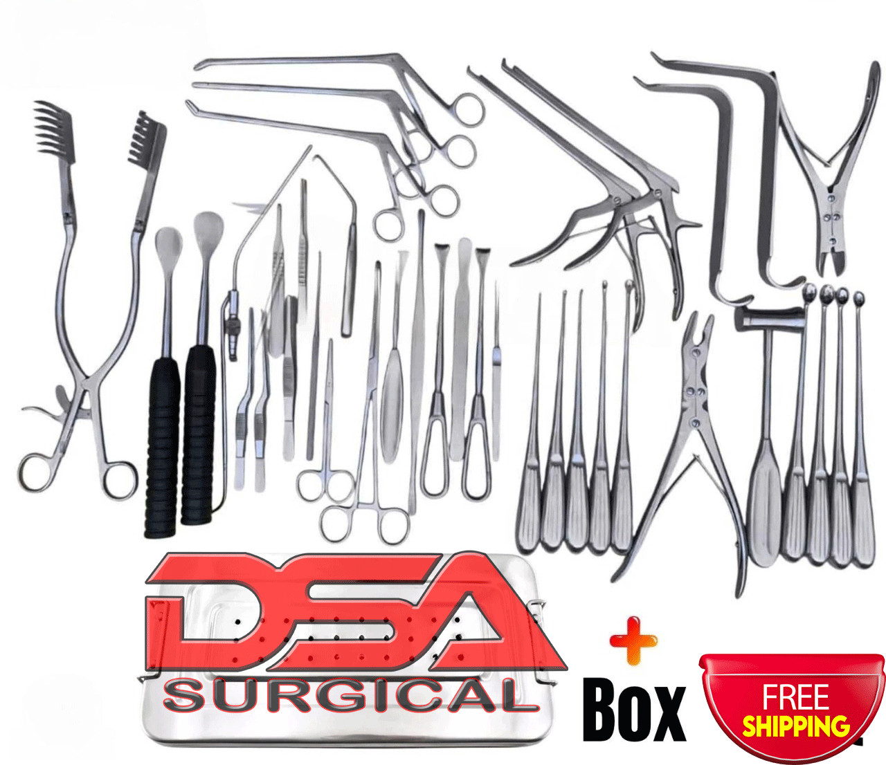 Laminectomy Instruments Complete Set 39 Pcs Spine Orthopedic Instrument With Bo