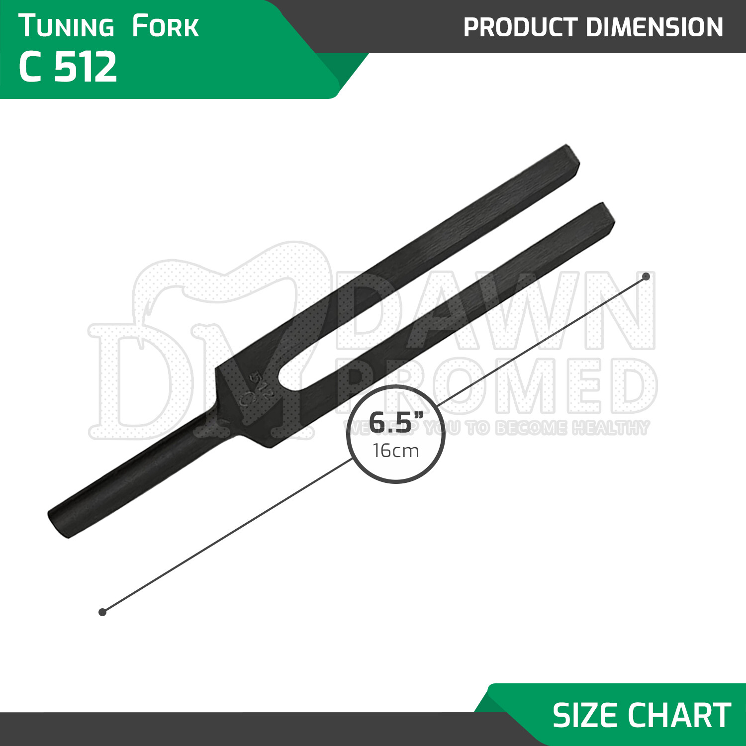 New Tuning Fork C 512 ENT Surgical Medical Instruments Exam Diagnostic (Black)