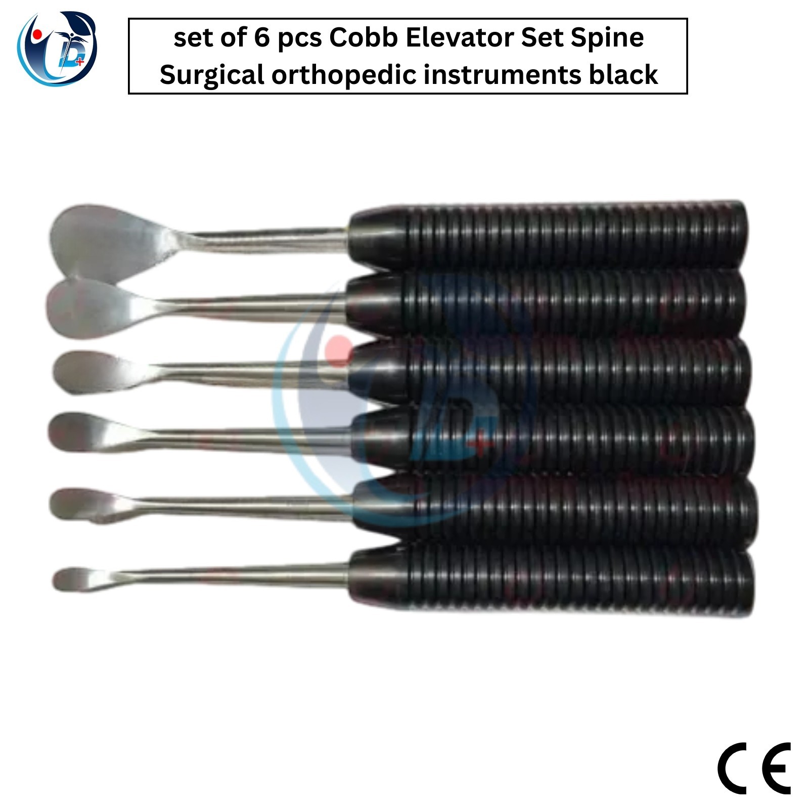 Cobb Elevator Set Spine Surgical orthopedic instruments set of 6 pcs black color