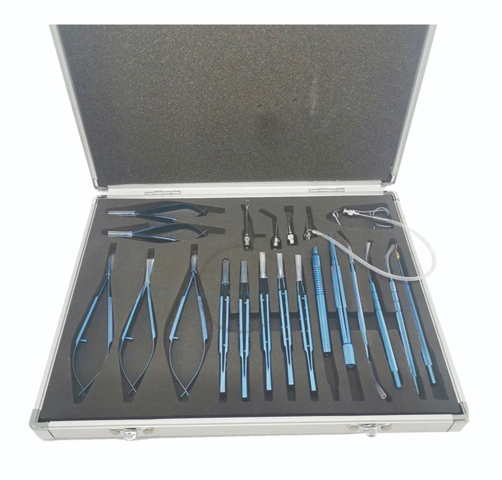 Micro Microvascular Clamp Surgery Tympanoplasty Instruments Suture Set 21 Kit