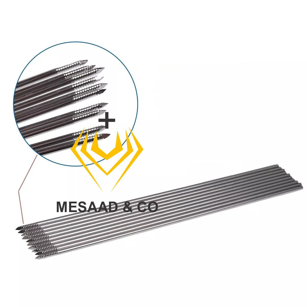 100Pcs Orthopedic Kirschner Threaded K-Wire 2.0mm Kirschner Pins Veterniary CE