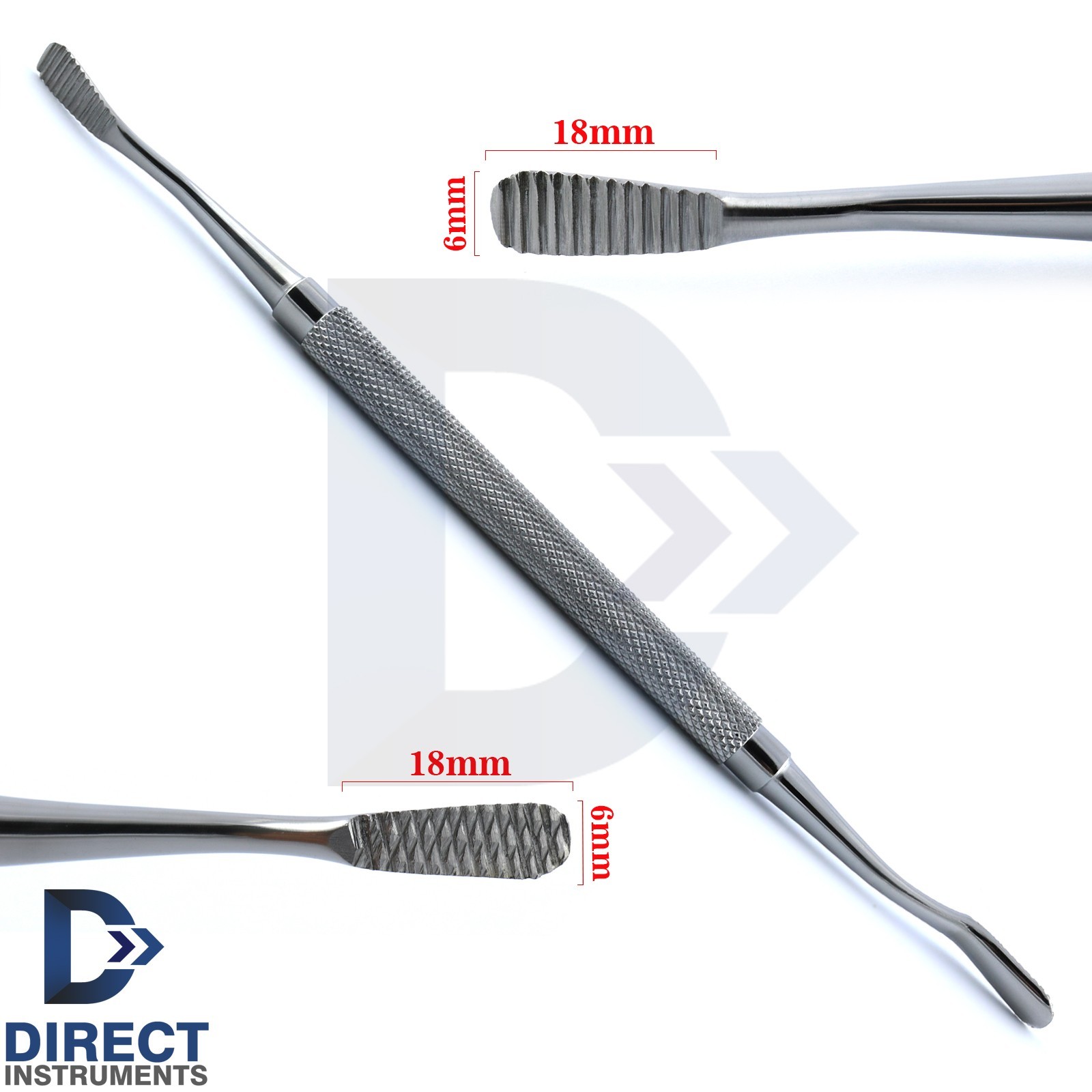 2Pcs Miller Bone File Double-Ended Orthopedic Dental Surgical Cross-Cut Shaping