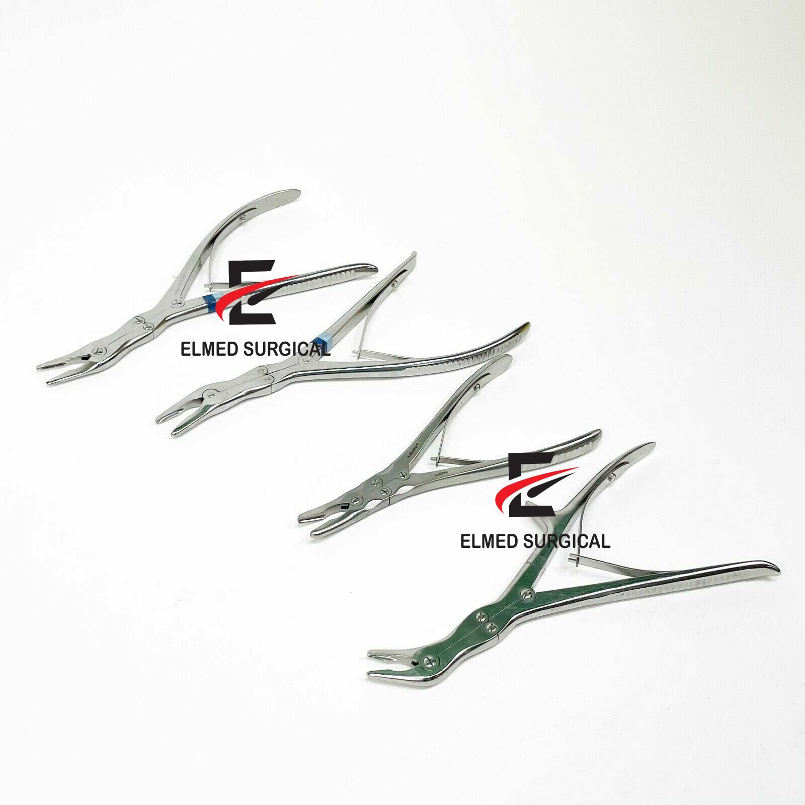 V Mueller & KMedic Set of Surgical Orthopedic Rongeurs (4 Total Pieces)