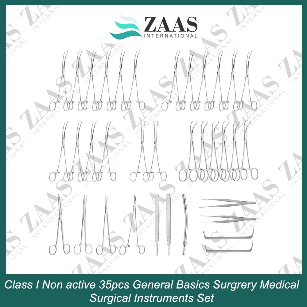Class I Non active 35pcs General Basics Surgrery Medical Surgical Instruments Se