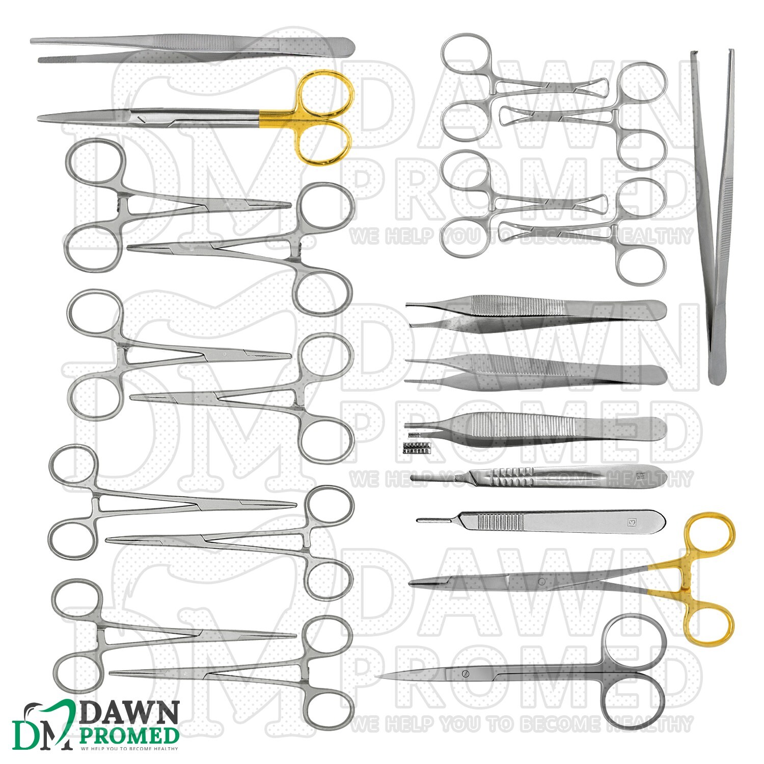22 Pcs Small Animal Surgery Instruments kit W/FREE Blade German Grade Veterinary