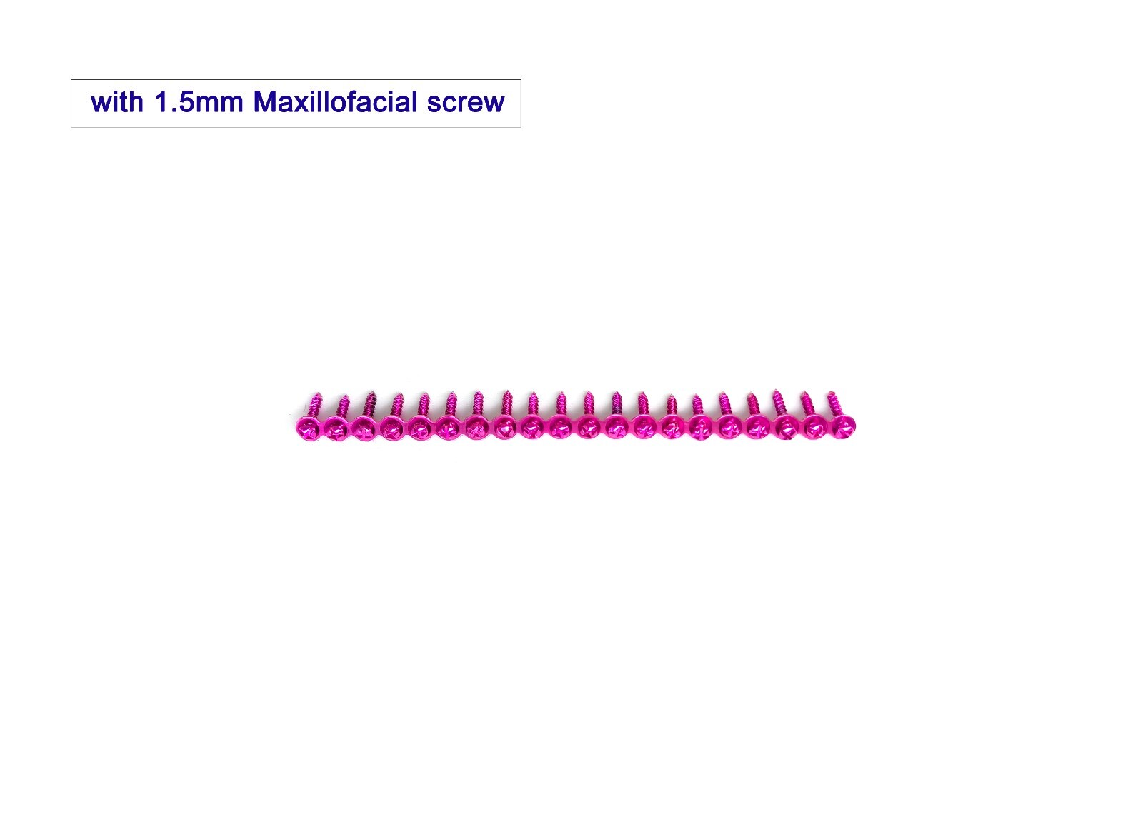 Maxillofacial 1.5mm Titanium Plates with maxillofacial screw