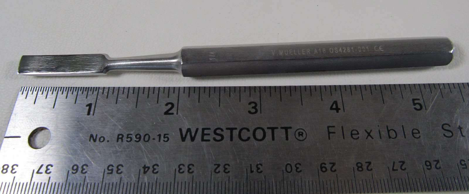V. Mueller OS4281-001 HOKE OSTEOTOME Chisel Curved Blade 6mm Wide 6” 152mm