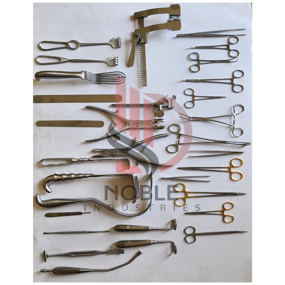 Open Thoracotomy Surgical Instruments Set of 35 pcs
