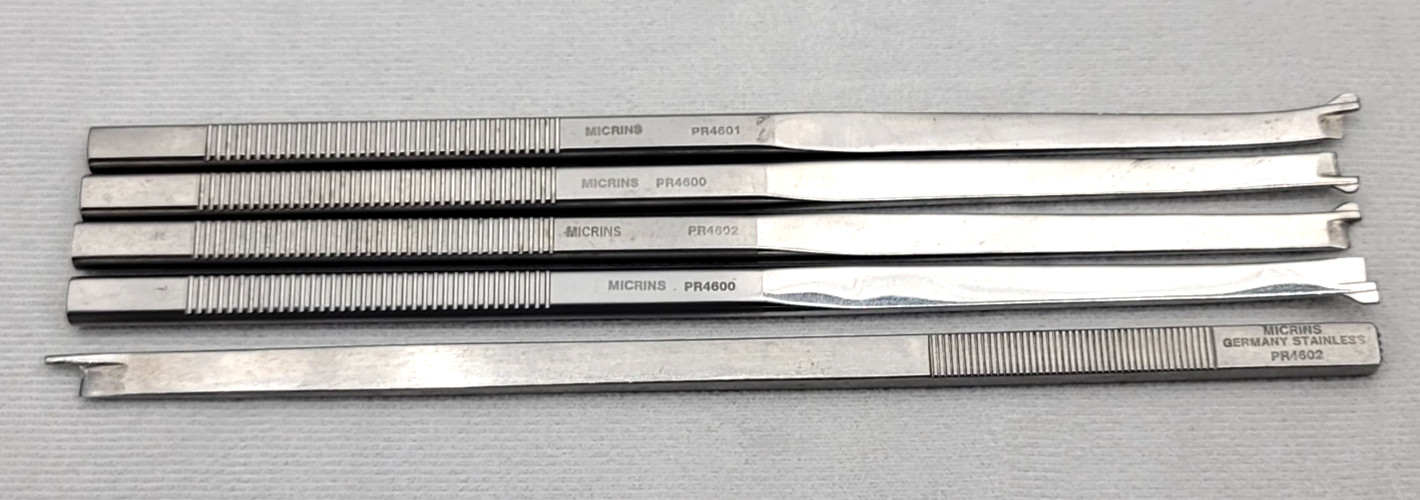 5x Micrins Anderson Osteotome 8″ with Single Guard