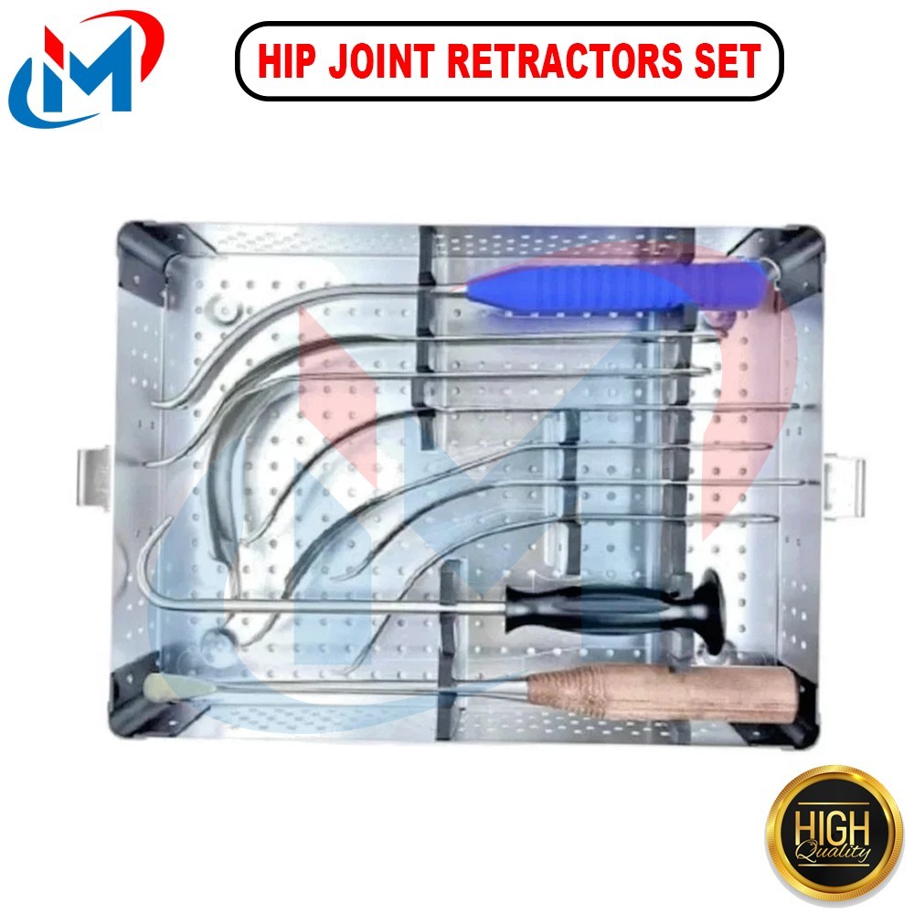 Hip Joint Surgical Retractors Set 9 Pcs | Orthopedic Instruments Stainless Steel
