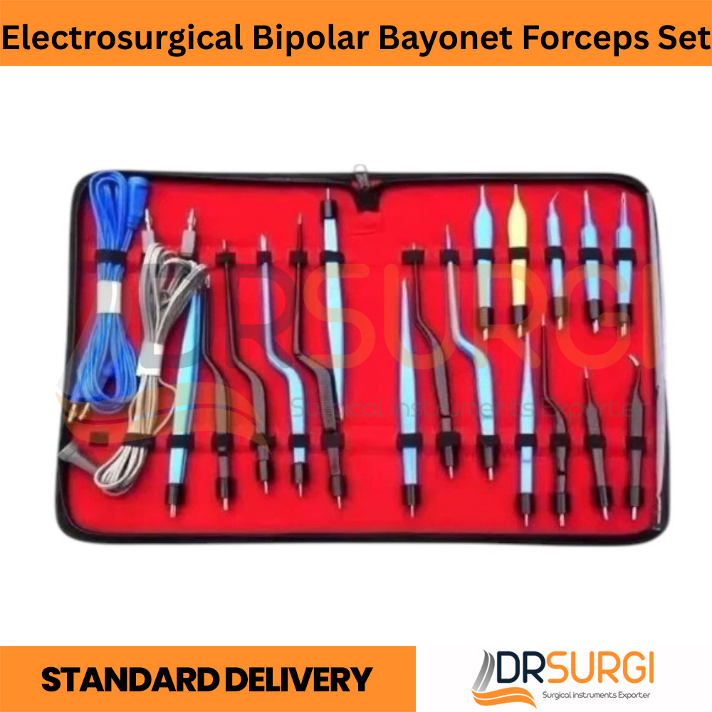 Electrosurgical Bipolar Bayonet Forceps Set of 20 Pcs – Electronic Accessories