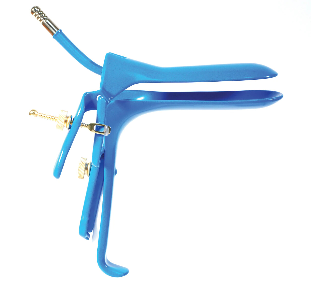 GRAVES Speculum, Blue Coated, with Smoke Evacuation Tube, Size: Small