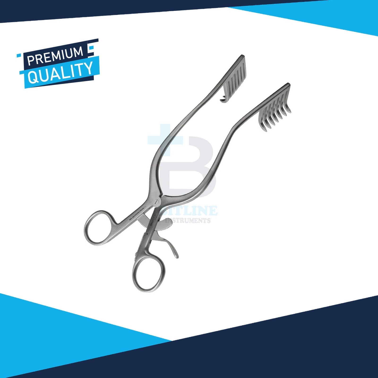 Miskimon Retractor, 8.5, Sharp 7×7 Teeth, 1-38, Wide 1.25 Deep
