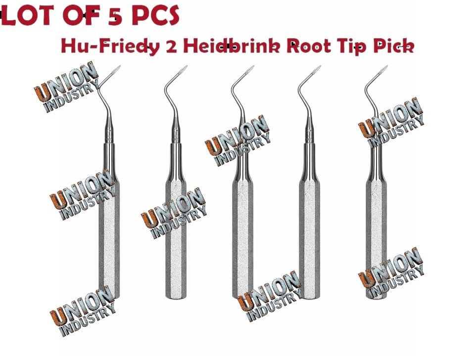 5X Hu-Friedy EHB2 Dental Elevator Heidbrink #2 Root Tip #502 Stainless Steel