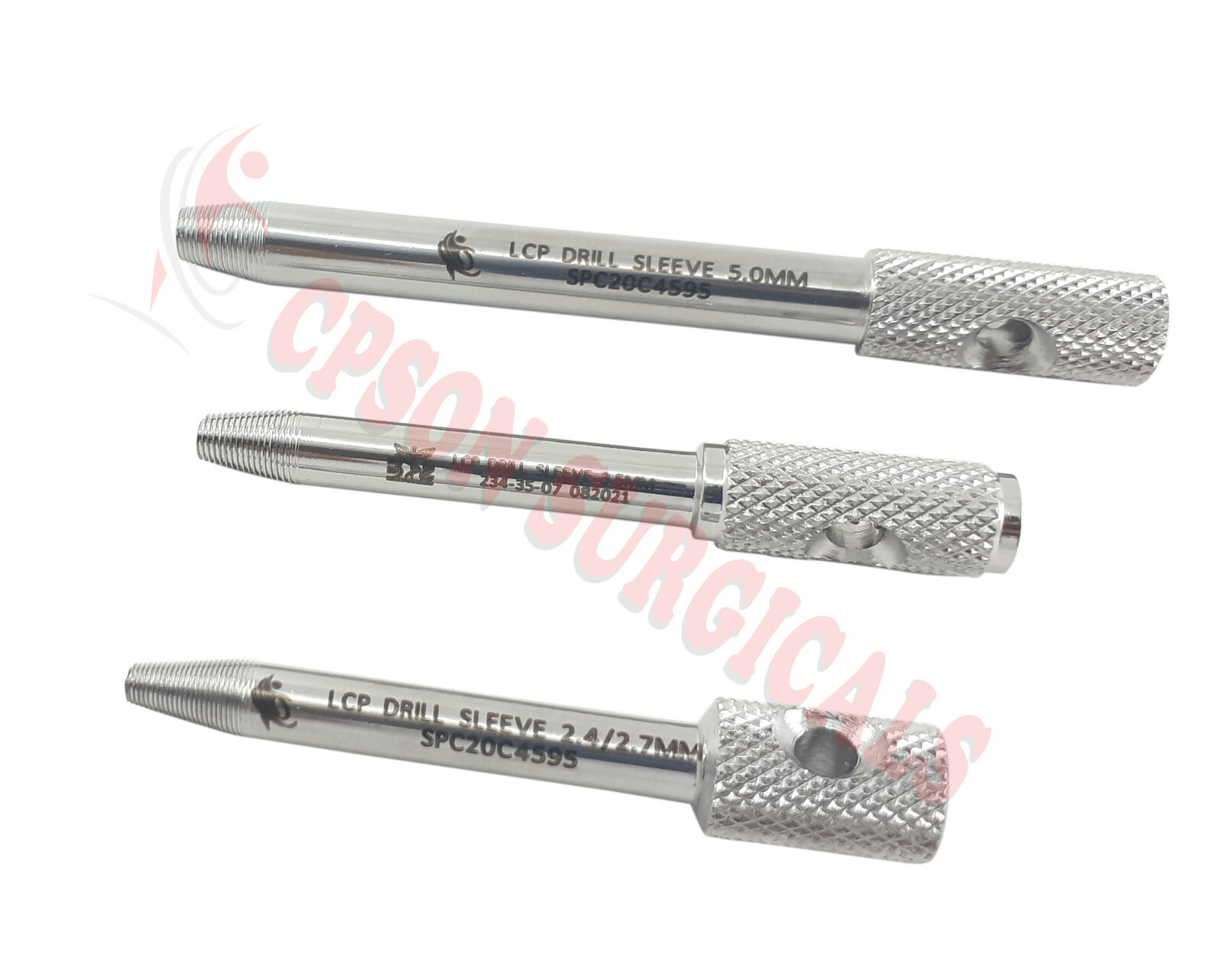 Orthopedic LCP Locking Drill Sleeve 2.4/2.7mm, 3.5mm, 5.0mm (Set of 3pcs) SS