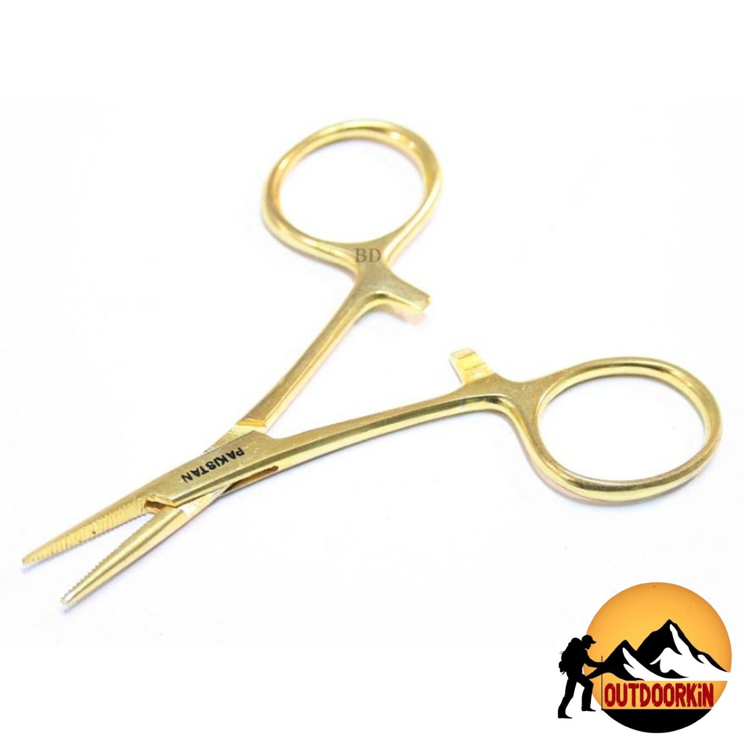 3.5″ Locking Hemostat Gold Color Forceps Straight Stainless Steel Good Quality
