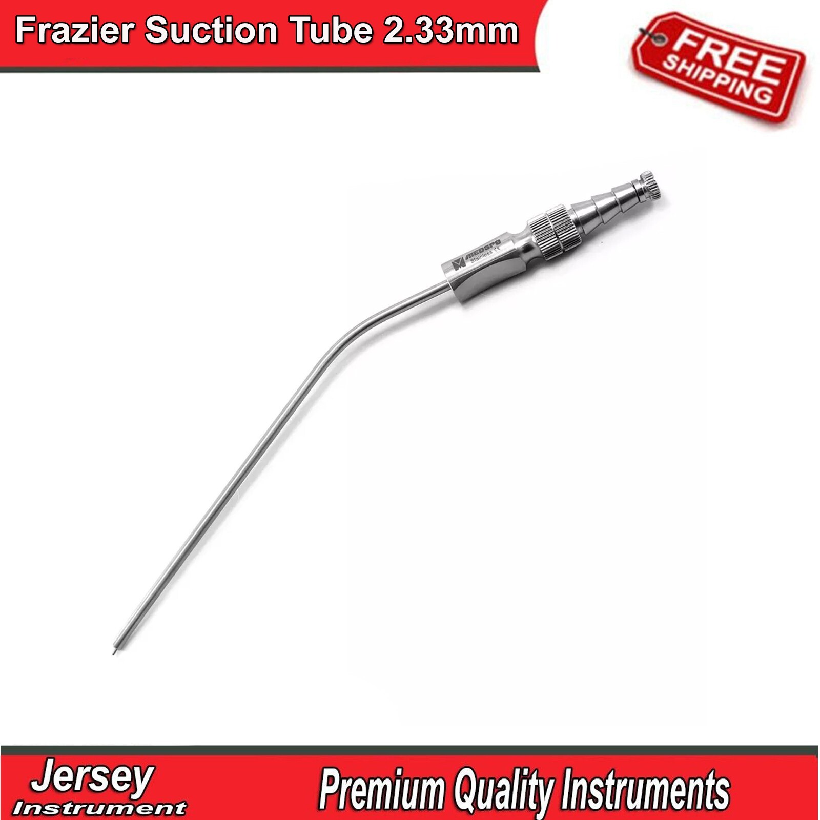 Diagnostic Frazier Suction Tube 2.33mm Surgical ENT Neurosurgical Instruments CE