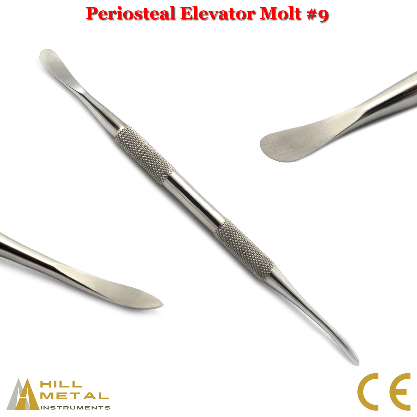 Molt 9 Periosteal Elevator Dental Surgical Implant Instruments Stainless Steel