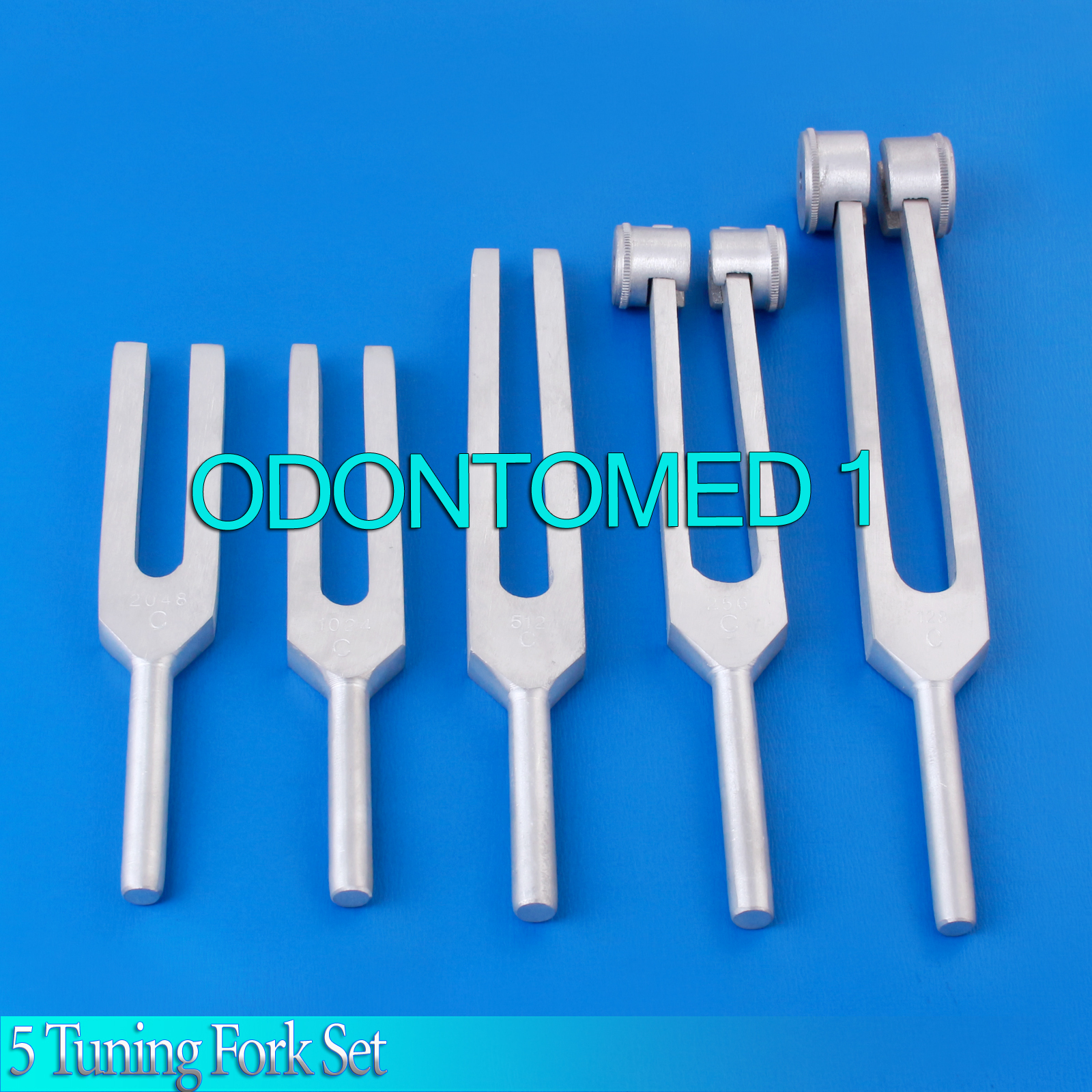 5 Tuning Fork Set Medical Surgical Chiropractic Physical Diagnostic instruments