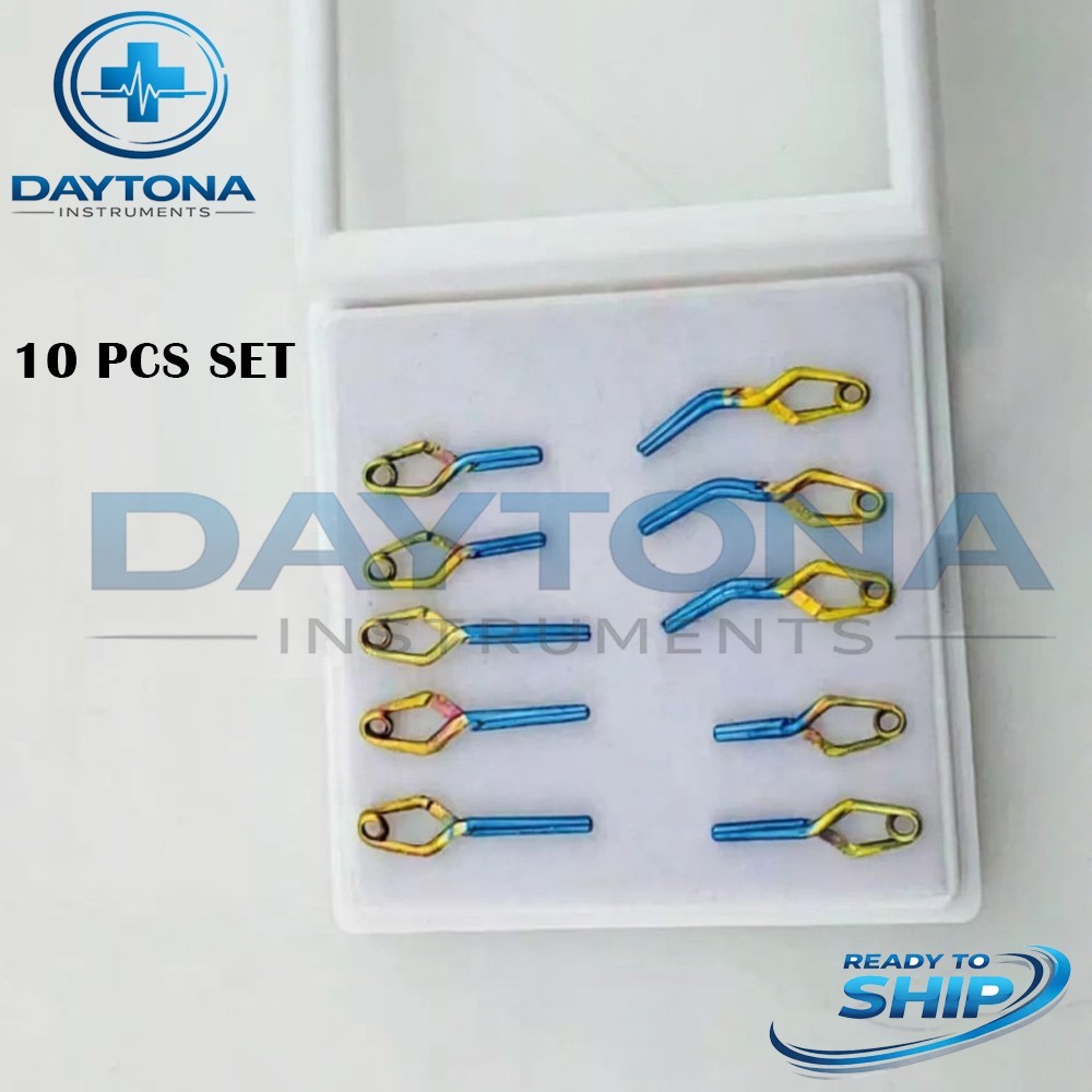 Aneurysm clips Neurosurgery 10-pcs Set In titanium Premium Quality