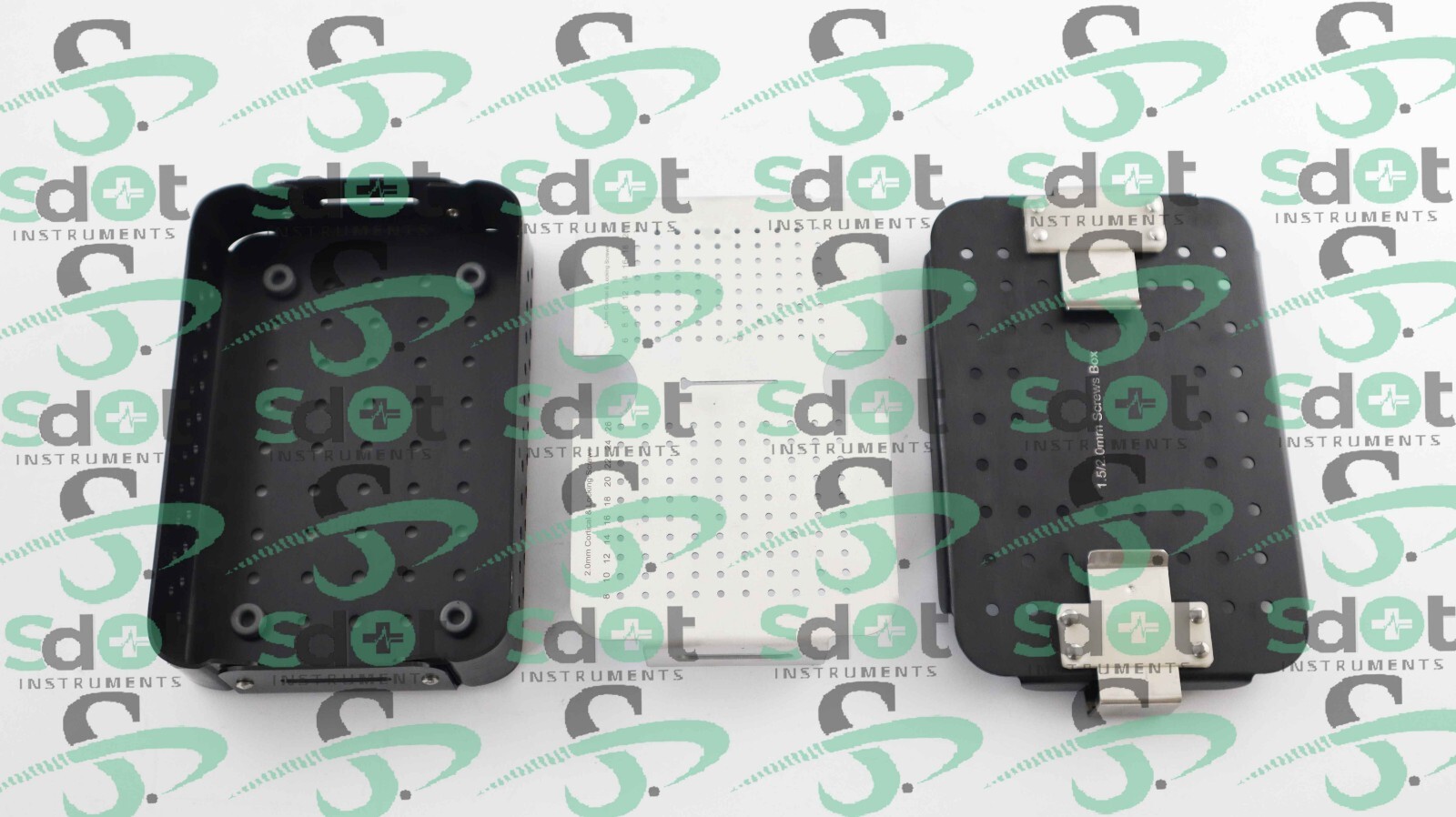 1.5mm, 2.0mm Cortical & Locking Screws Box, Rack, Sterilization Case Almunium SD