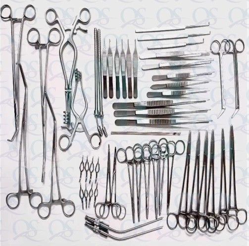 Set 52 Pcs Vascular Surgery Set Surgical Medical Surgical Instruments