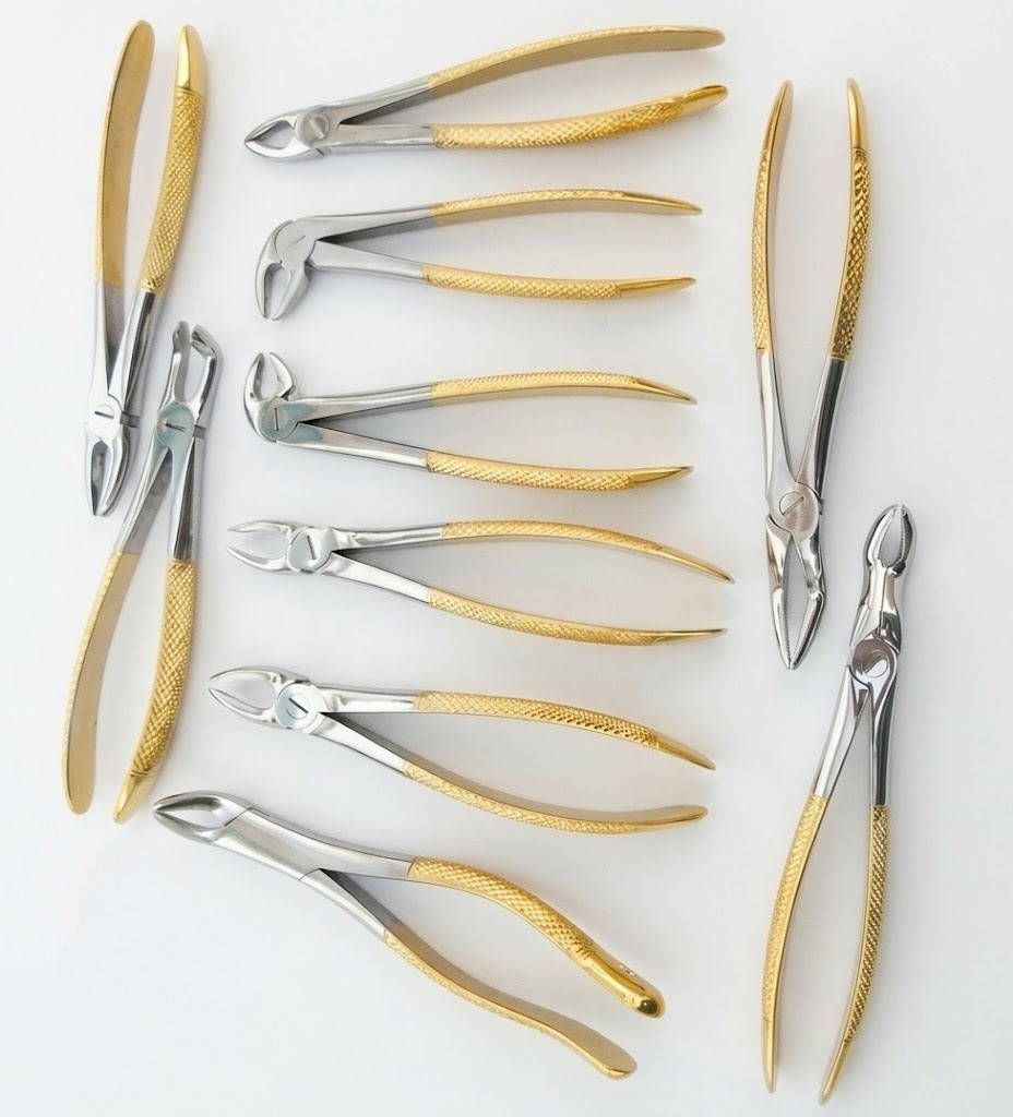 Orthopedic Bone Reduction _ Holding Forceps With Gold Surgical Instr 10 PCS Set