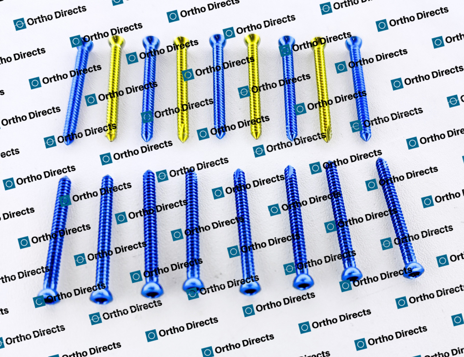 2.4mm Cortex Screws Self-Tapping Hex Head 6-18mm Surgical Set 100 Pcs Titanium