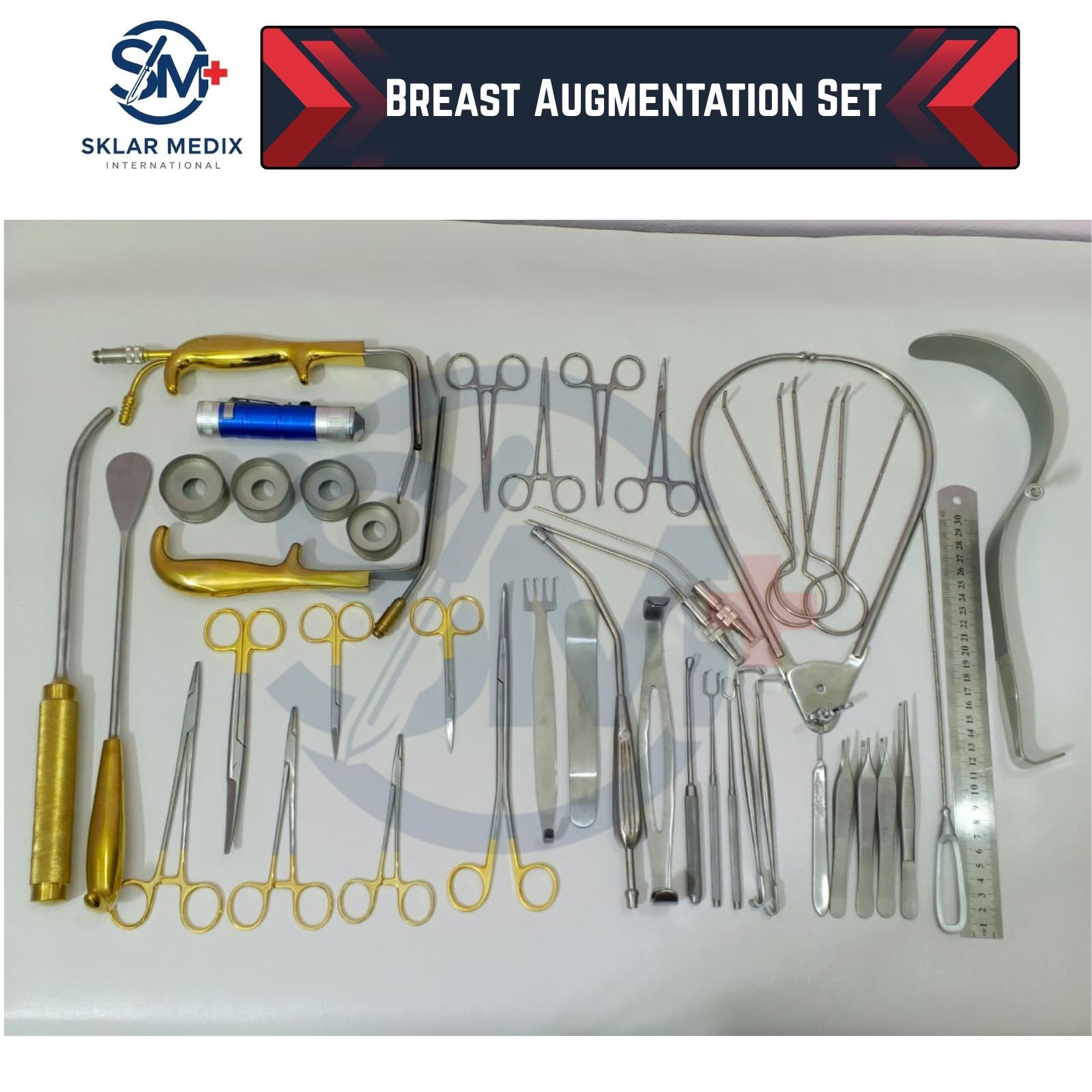 Breast Augmentation Surgery Instrument Set Plastic Surgery Retractors Kit 40 PCs