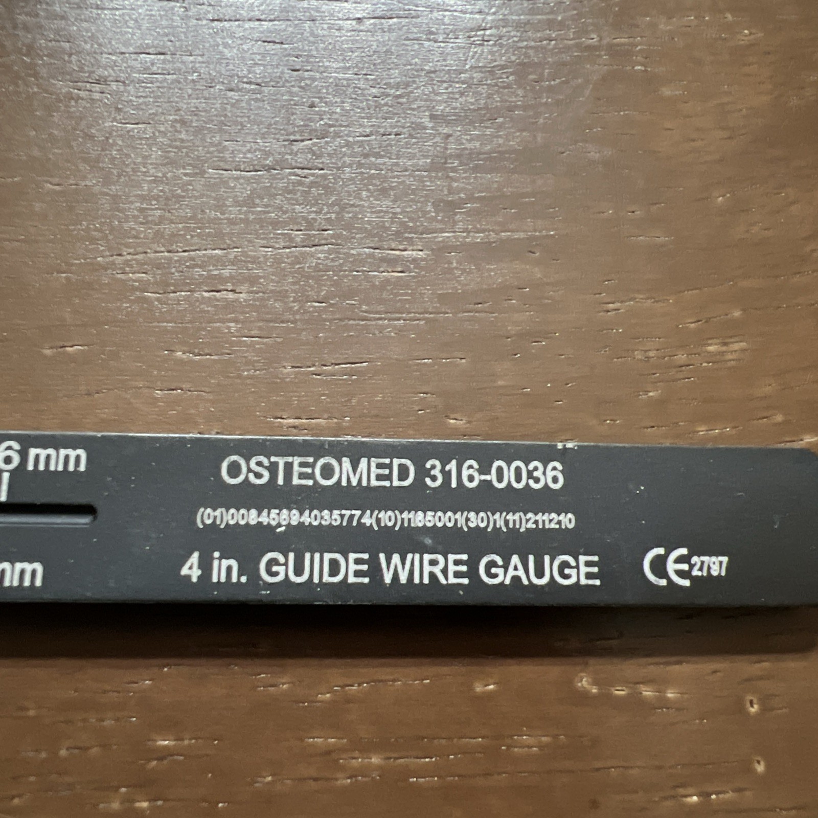 Osteomed 316-0036 Depth Gauge Orthopedic 6″ Wire Guide Gauge
