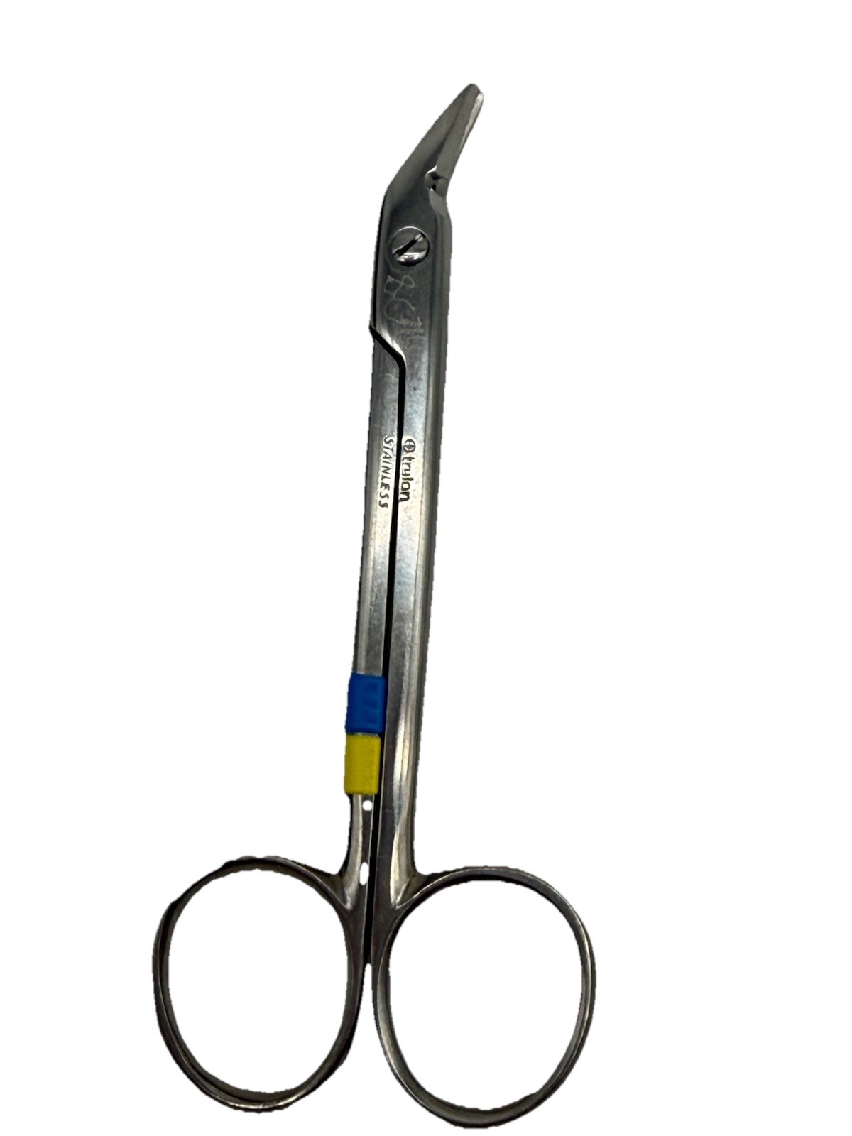Vintage Trylon Angled Stainless Steel Surgical Scissors Germany Stainless 4.75”