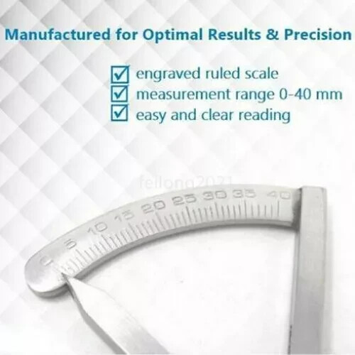 Angled Castroviejo Caliper 0 TO 20/40 MM 3.5″ Surgical Dental Instruments