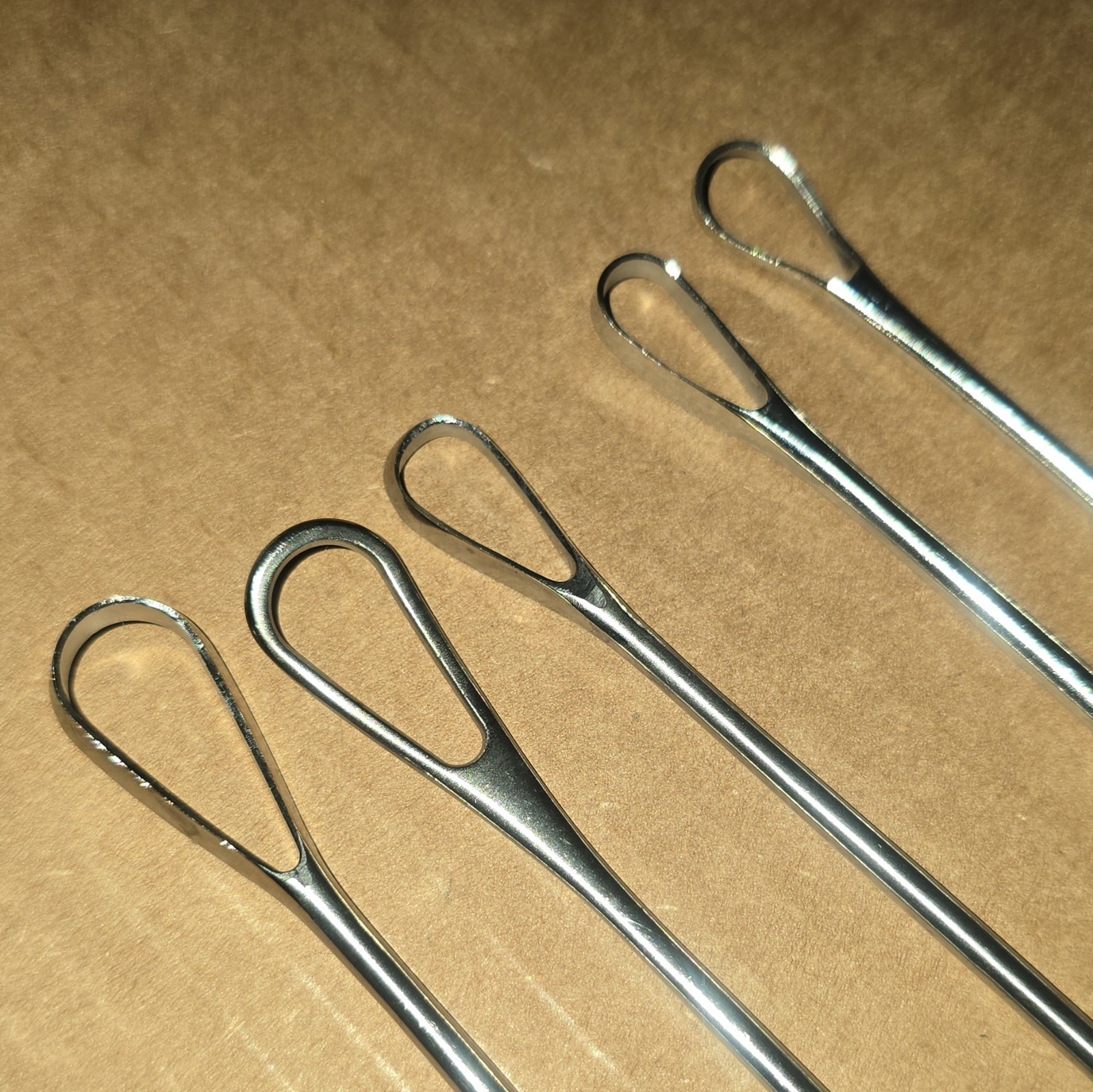 Set Of 5 Jarit Uterine Sims Uterine Curette Set 11″ Sizes 0, 2, 3, 4, 5, 6 OBGYN