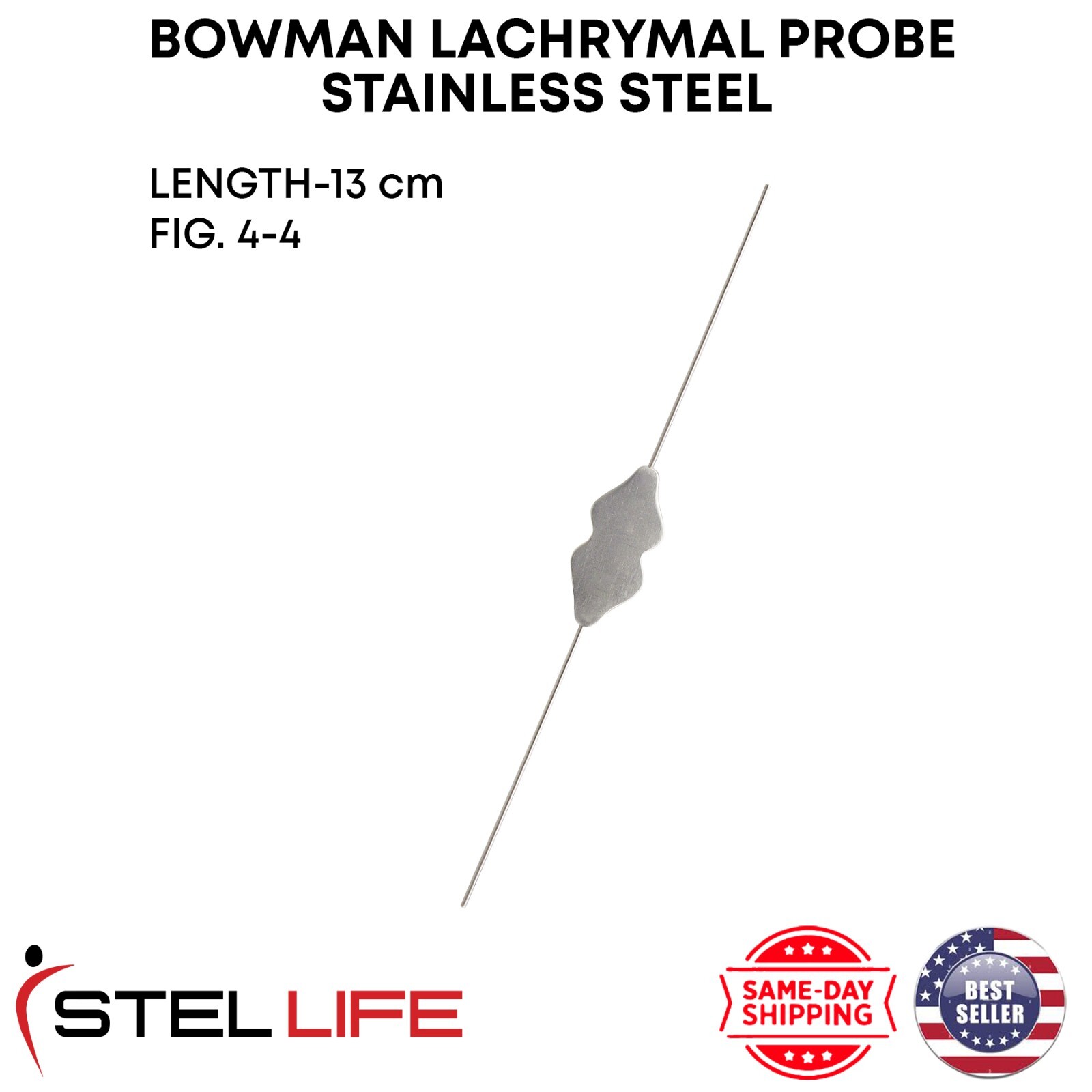 Bowman Lacrimal Probe Surgical Dental ENT Ophthalmic Instruments Fig.4-4
