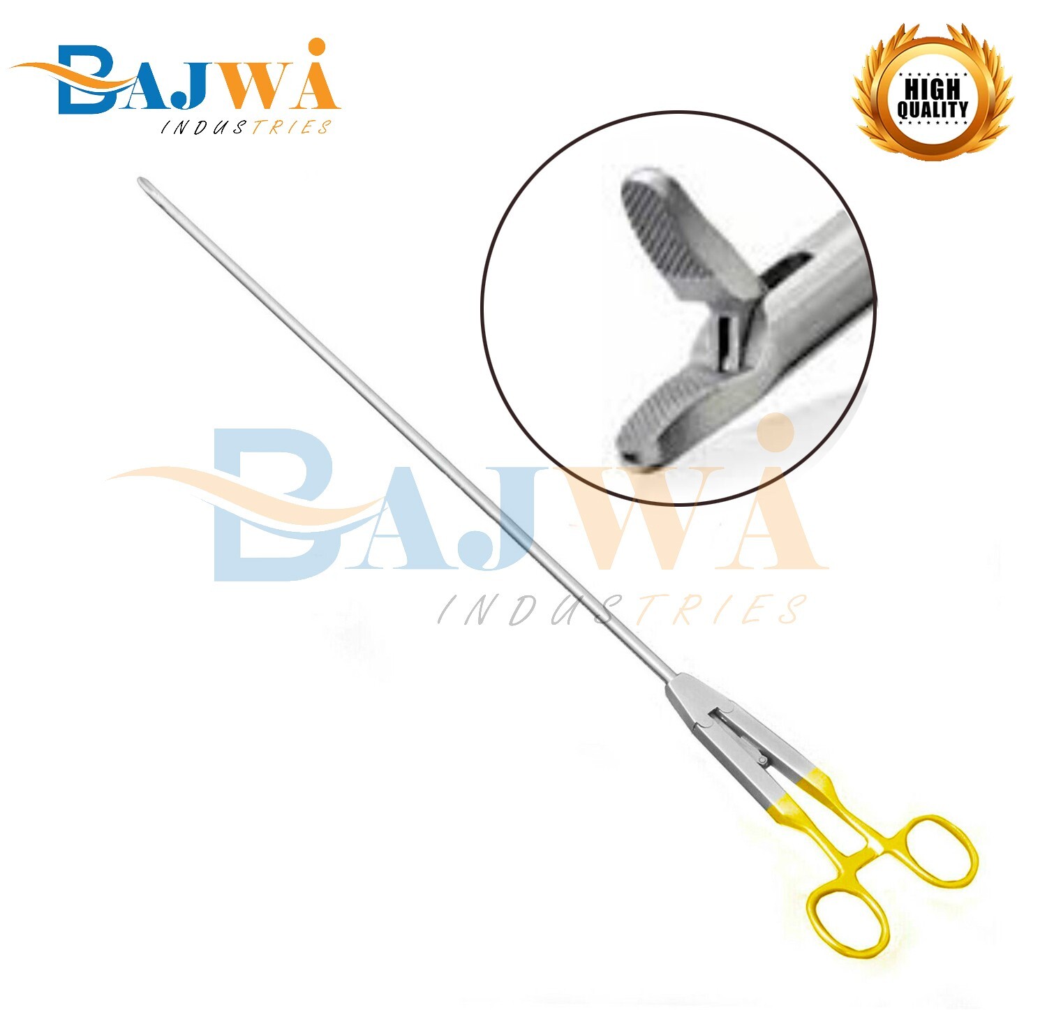 T/C Needle Holder O Type Forceps Laparoscopy Laparoscopic Curved Tip