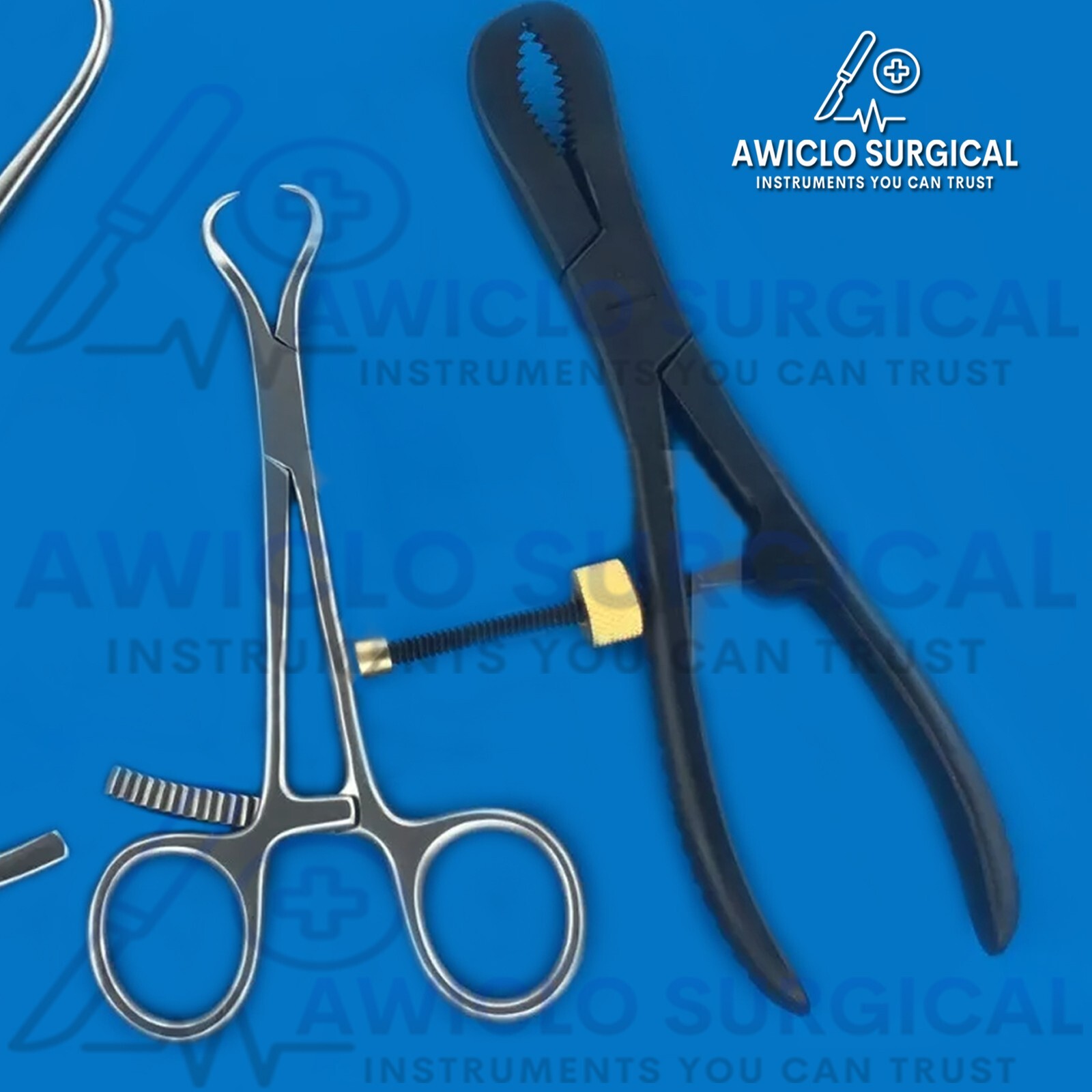Forceps & Self Centering Bone Verbrugge Bone Holding Orthopedic Set 3 Pieces CE