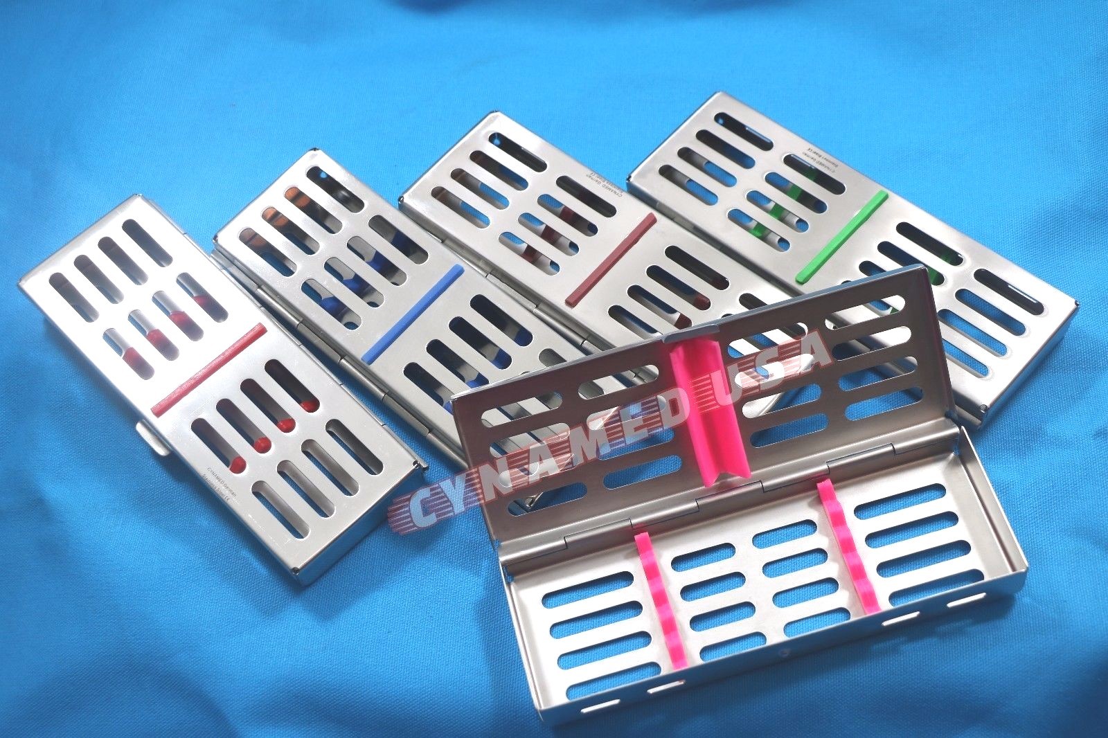 German Dental Sterilization Cassette Rack Tray Box For 5 Surgical Instruments