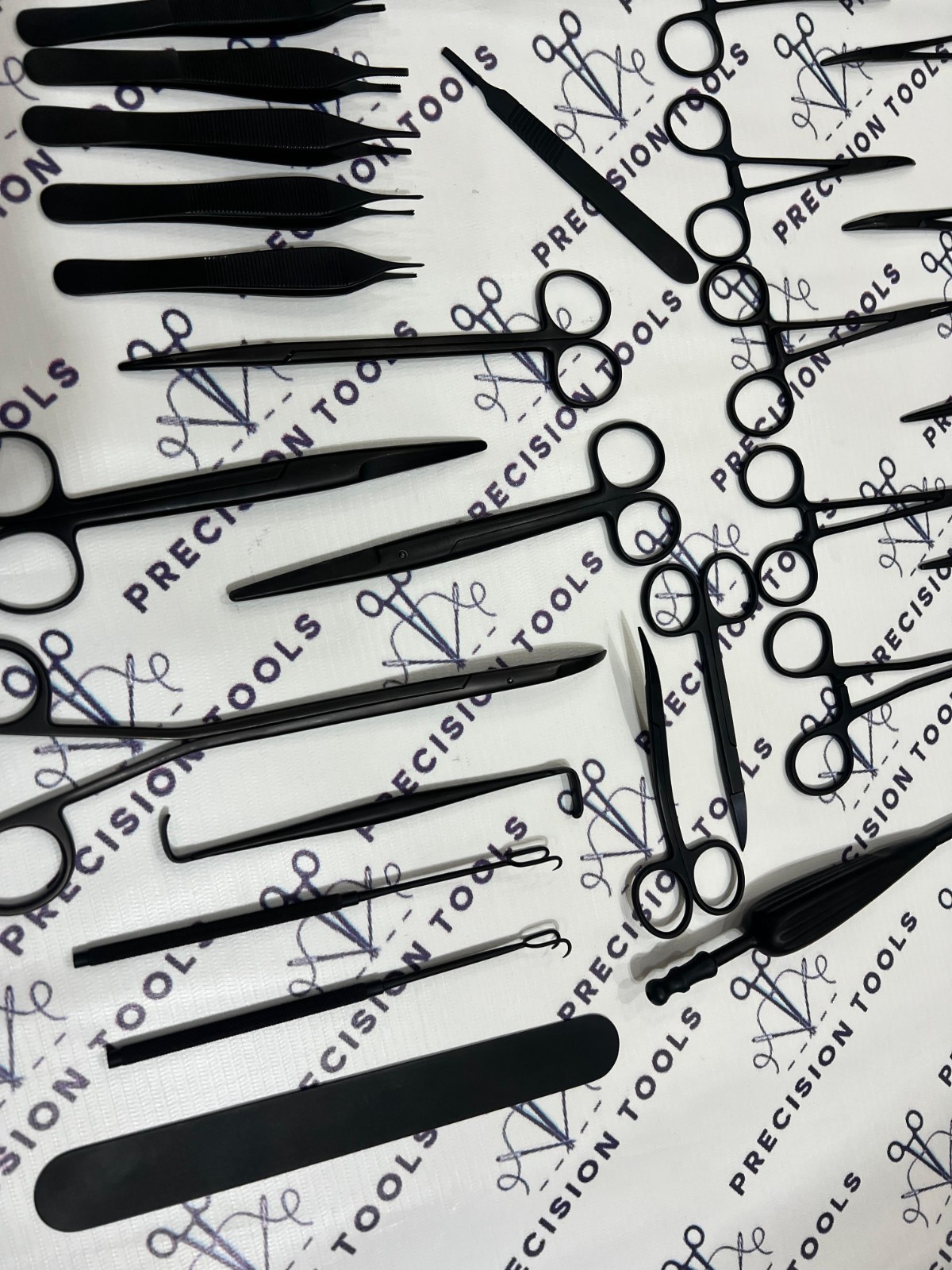 Facelift Instruments set, Plastic surgery instruments Set of 40 PCS Black Coated