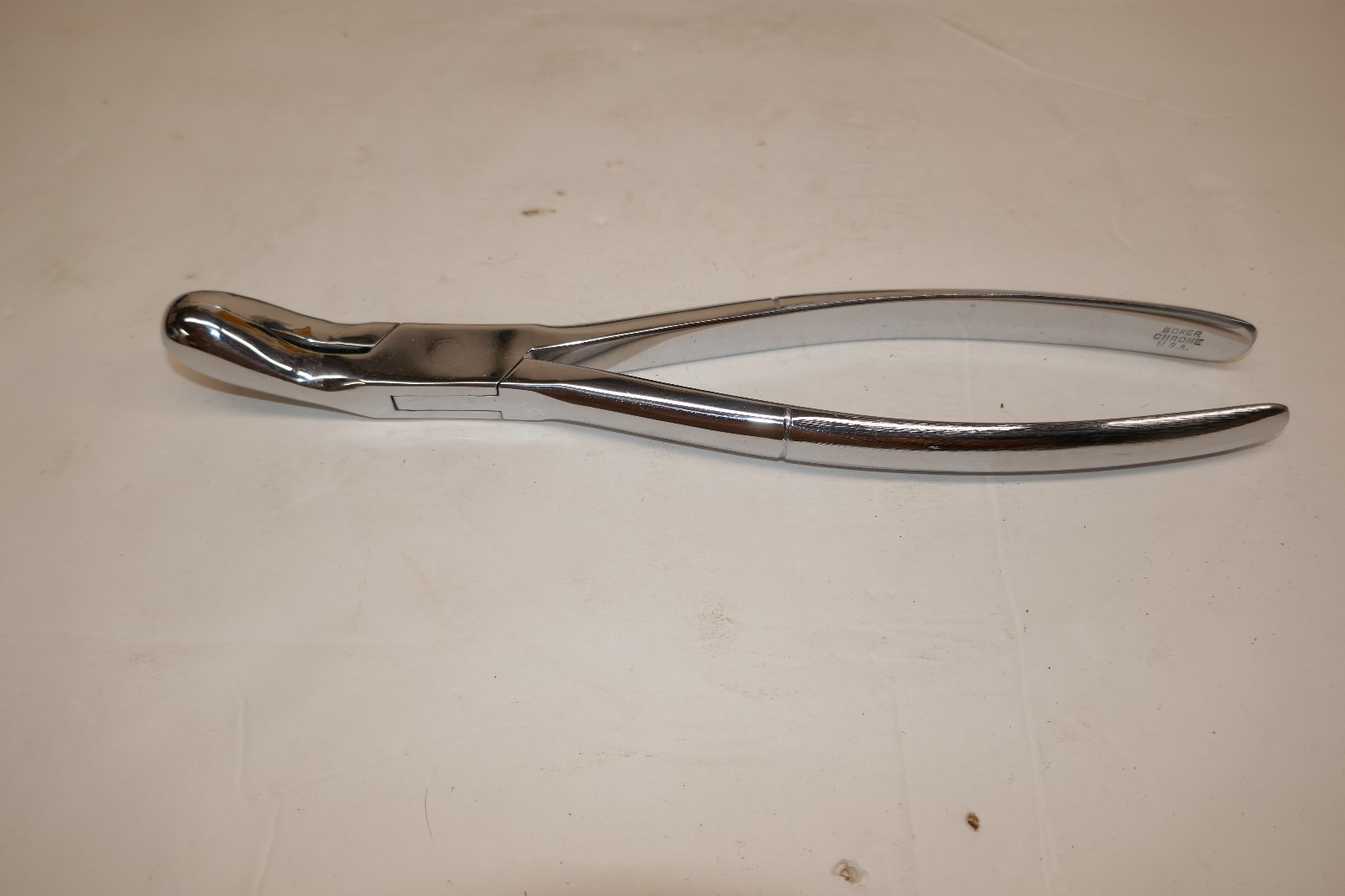 Vintage Boker USA Single Action Hinge Surgery Bone Rongeur 11″ Tool Slt Curve